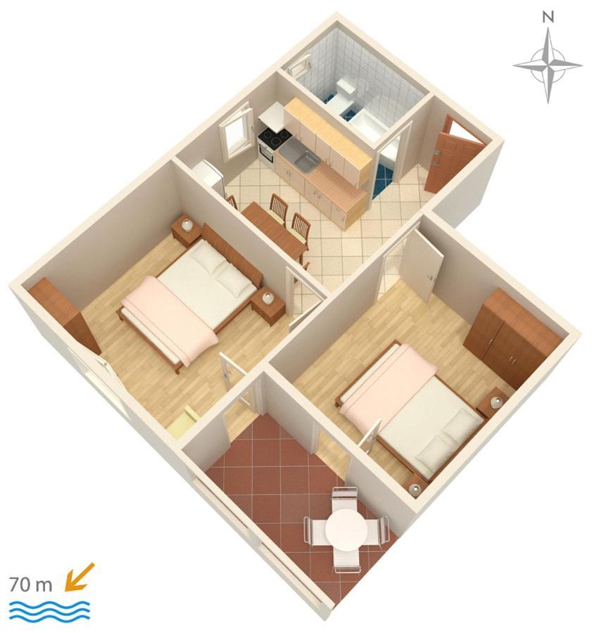 Apartments By The Sea Mandre, Pag - 3084 Kolan Luaran gambar